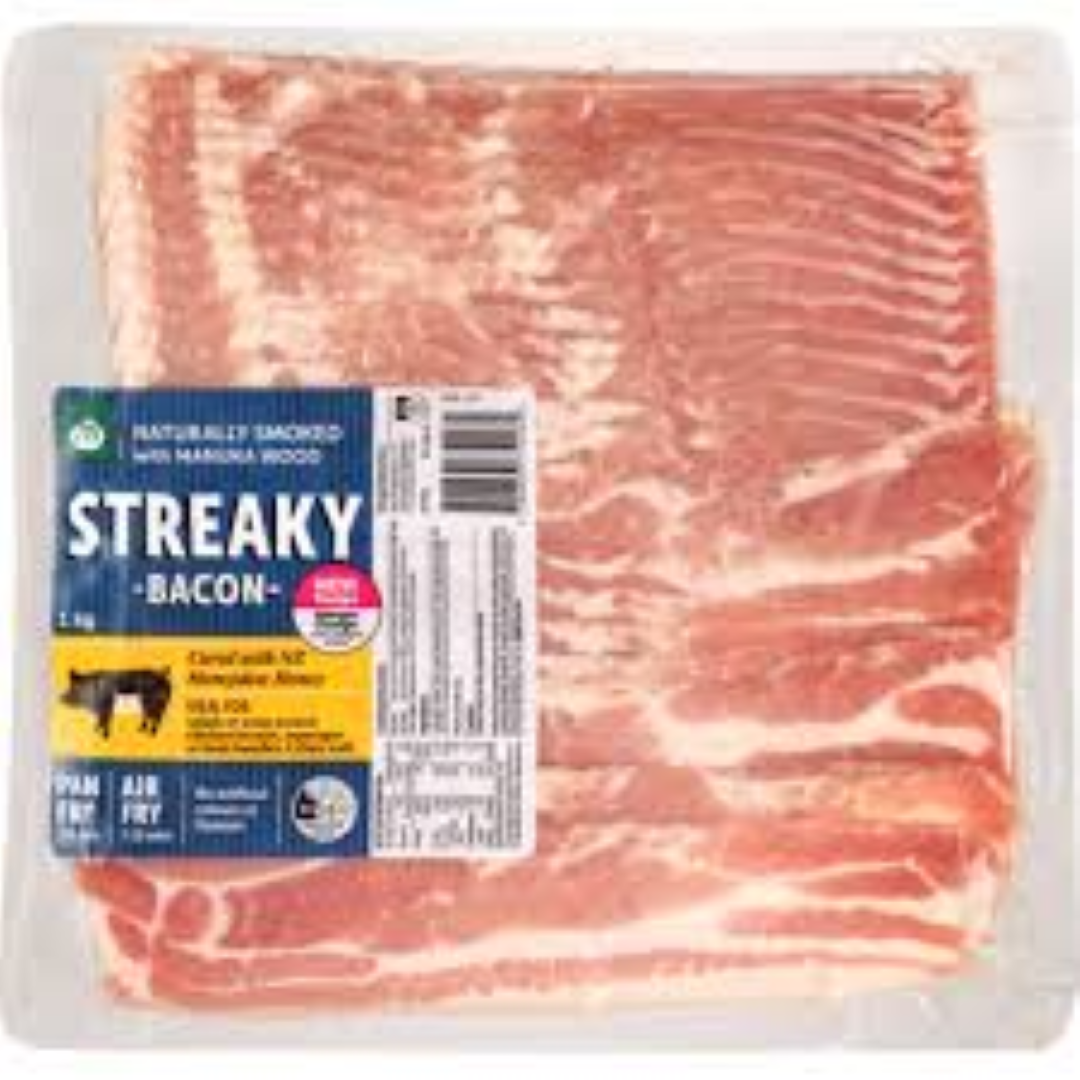 FCL STEAKY BACON 1KG